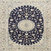 Square Traditional Gray Medallion Rug, tr4666