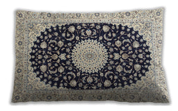 Traditional Classic Rectangular Gray Lumbar Throw Pillow, 13 inch by 19 inch, lbtr4666