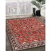 Machine Washable Traditional Tomato Red Rug in a Family Room, wshtr4667