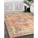 Machine Washable Traditional Chocolate Brown Rug in a Family Room, wshtr4668