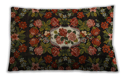 Traditional Classic Rectangular Brown Lumbar Throw Pillow, 13 inch by 19 inch, lbtr466