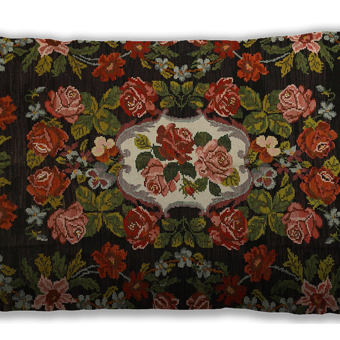 Traditional Classic Rectangular Brown Lumbar Throw Pillow, 13 inch by 19 inch, lbtr466
