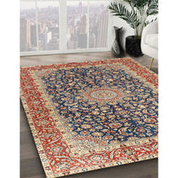 Traditional Chestnut Brown Medallion Rug, tr4671