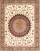 Traditional Khaki Gold Medallion Rug, tr4672