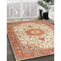 Traditional Brown Medallion Rug, tr4673