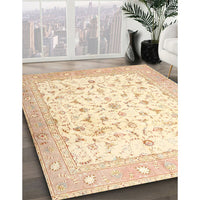 Traditional Khaki Gold Persian Rug, tr4674