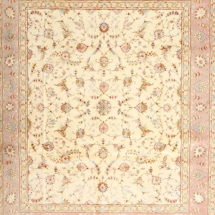 Traditional Khaki Gold Persian Rug, tr4674