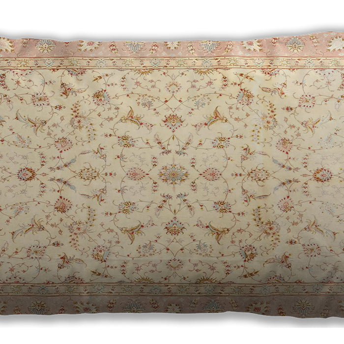 Traditional Classic Rectangular Khaki Gold Lumbar Throw Pillow, 13 inch by 19 inch, lbtr4674