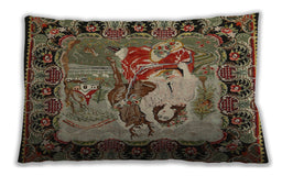 Traditional Classic Rectangular Brown Lumbar Throw Pillow, 13 inch by 19 inch, lbtr467
