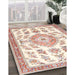 Machine Washable Traditional Moccasin Beige Rug in a Family Room, wshtr4680