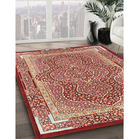 Traditional Tangerine Pink Medallion Rug, tr4681