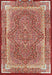 Traditional Tangerine Pink Medallion Rug, tr4681