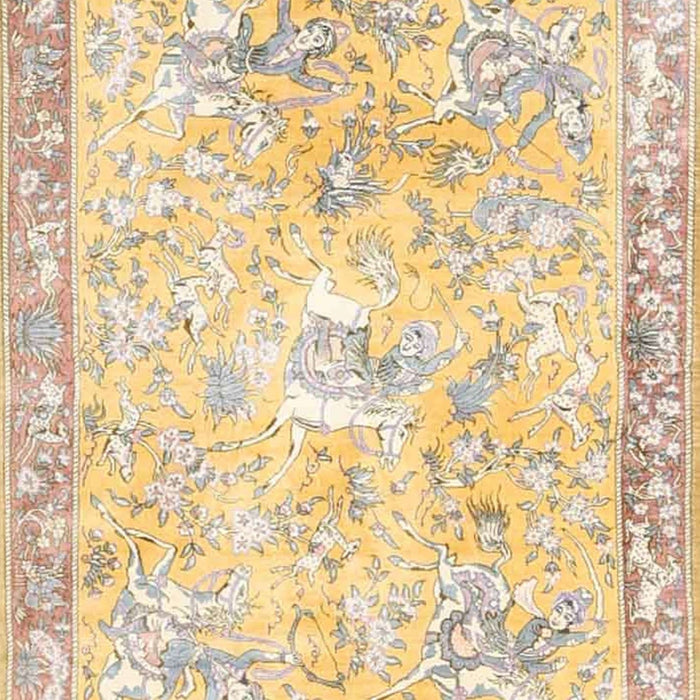 Traditional Brown Gold Animal Rug, tr4682