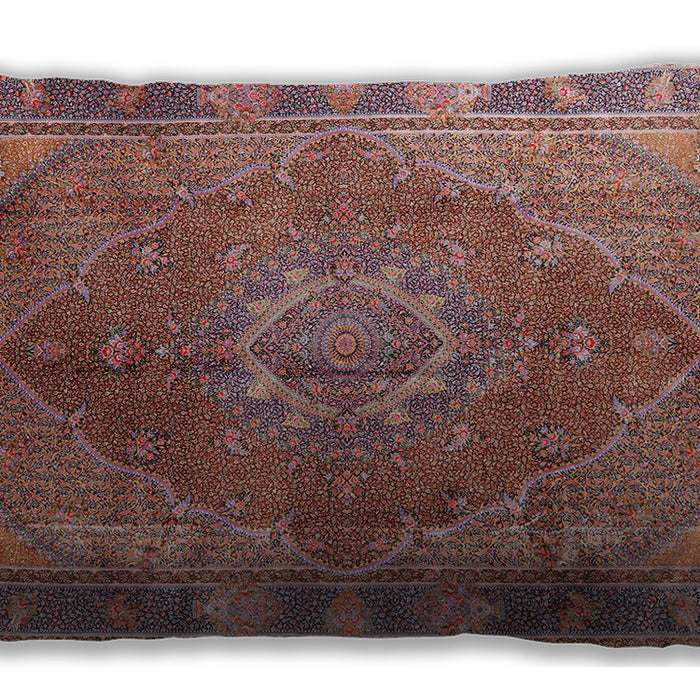 Traditional Classic Rectangular Brown Red Lumbar Throw Pillow, 13 inch by 19 inch, lbtr4683