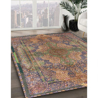 Traditional Chestnut Brown Medallion Rug, tr4685