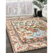 Traditional Gold Brown Animal Rug in Family Room, tr4686