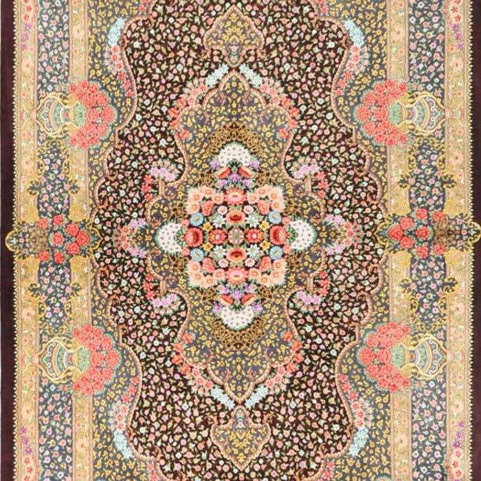 Machine Washable Traditional Sienna Brown Rug, wshtr4687