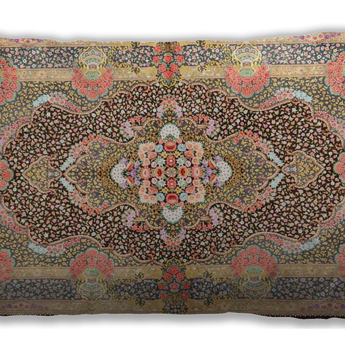 Traditional Classic Rectangular Sienna Brown Lumbar Throw Pillow, 13 inch by 19 inch, lbtr4687