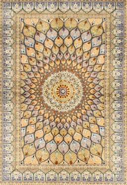 Machine Washable Traditional Copper Brown Rug, wshtr4688