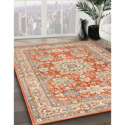 Machine Washable Traditional Brown Rug in a Family Room, wshtr4690