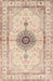 Traditional Deep Peach Orange Medallion Rug, tr4691