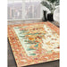 Machine Washable Traditional Brown Gold Rug in a Family Room, wshtr4693