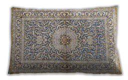 Traditional Classic Rectangular Silver Gray Lumbar Throw Pillow, 13 inch by 19 inch, lbtr4695
