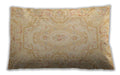 Traditional Classic Rectangular Brown Gold Lumbar Throw Pillow, 13 inch by 19 inch, lbtr4696