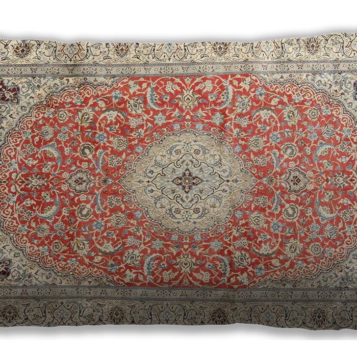 Traditional Classic Rectangular Rust Pink Lumbar Throw Pillow, 13 inch by 19 inch, lbtr4697