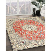 Traditional Rust Pink Medallion Rug, tr4697