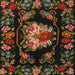 Square Traditional Red Medallion Rug, tr469