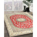 Machine Washable Traditional Rust Pink Rug in a Family Room, wshtr4701