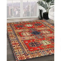 Traditional Brown Persian Rug in Family Room, tr4703