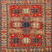 Round Machine Washable Traditional Peru Brown Rug, wshtr4703