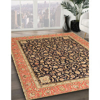 Traditional Sand Brown Persian Rug, tr4704