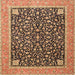 Square Traditional Sand Brown Persian Rug, tr4704