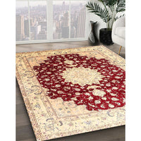 Traditional Sun Yellow Medallion Rug, tr4705