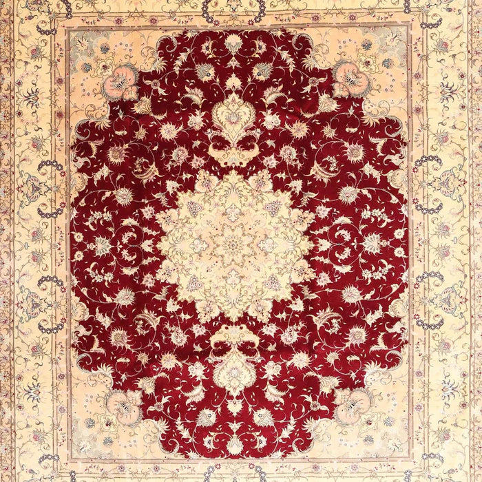 Traditional Sun Yellow Medallion Rug, tr4705
