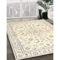 Traditional Tan Brown Medallion Rug, tr4706