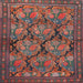 Square Traditional Dark Almond Brown Persian Rug, tr4707
