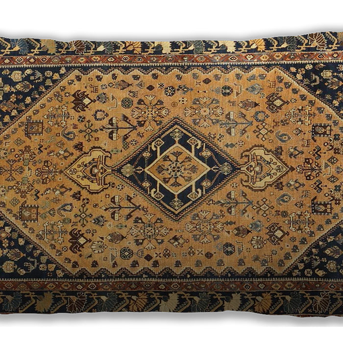 Traditional Classic Rectangular Yellow Lumbar Throw Pillow, 13 inch by 19 inch, lbtr4708