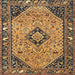 Square Traditional Yellow Medallion Rug, tr4708