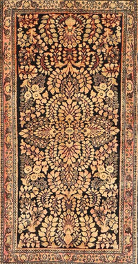 Machine Washable Traditional Sand Brown Rug, wshtr4709