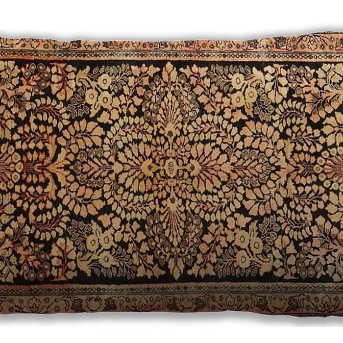 Traditional Classic Rectangular Brown Sand Brown Lumbar Throw Pillow, 13 inch by 19 inch, lbtr4709