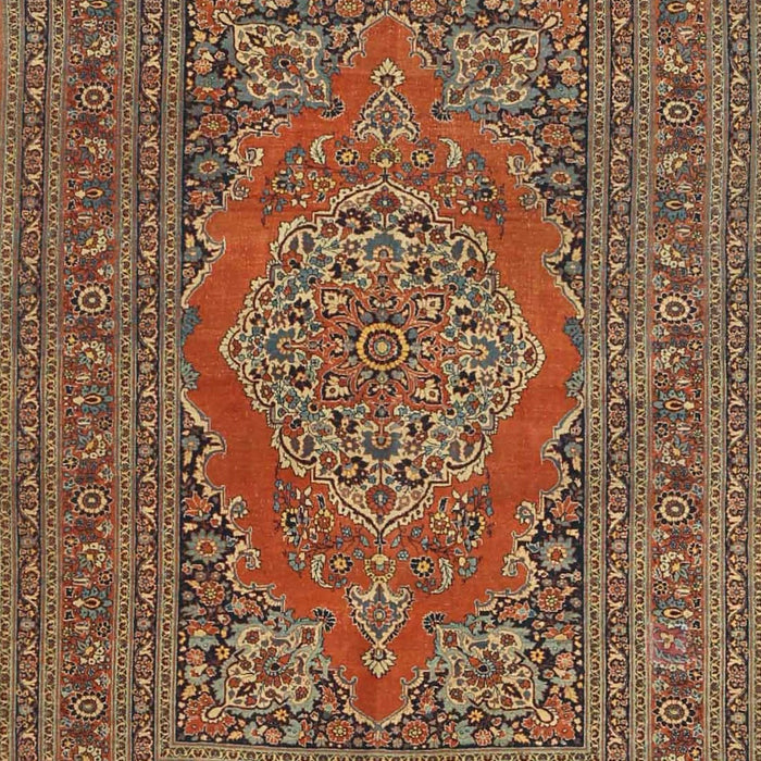 Traditional Dark Sienna Brown Medallion Rug, tr4710