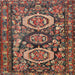 Square Traditional Saffron Red Medallion Rug, tr4712