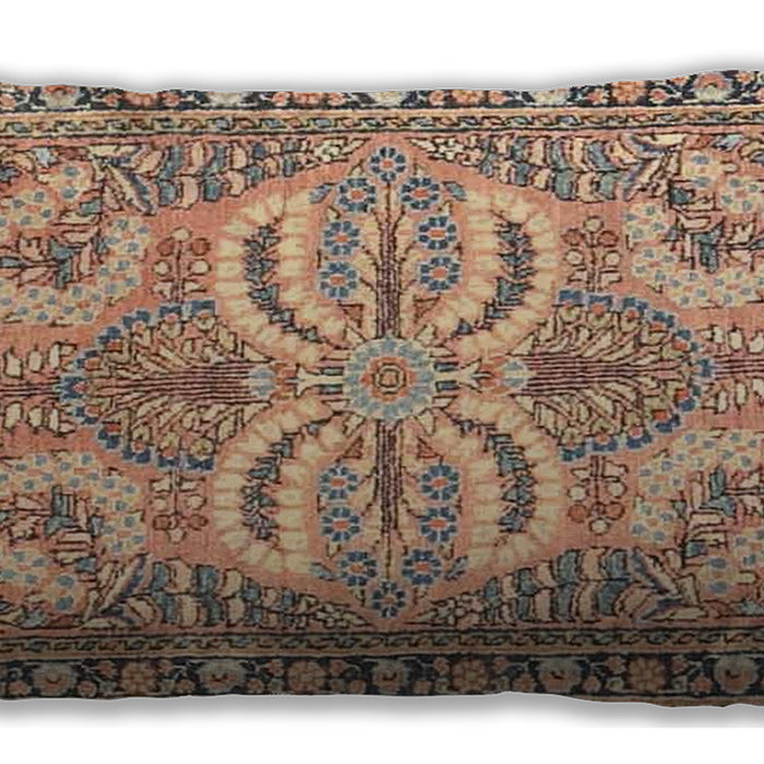 Traditional Classic Rectangular Petra Gold Brown Lumbar Throw Pillow, 13 inch by 19 inch, lbtr4713