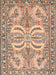 Machine Washable Traditional Gold Brown Rug, wshtr4713