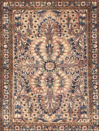 Machine Washable Traditional Chestnut Brown Rug, wshtr4714