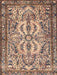 Machine Washable Traditional Chestnut Brown Rug, wshtr4714